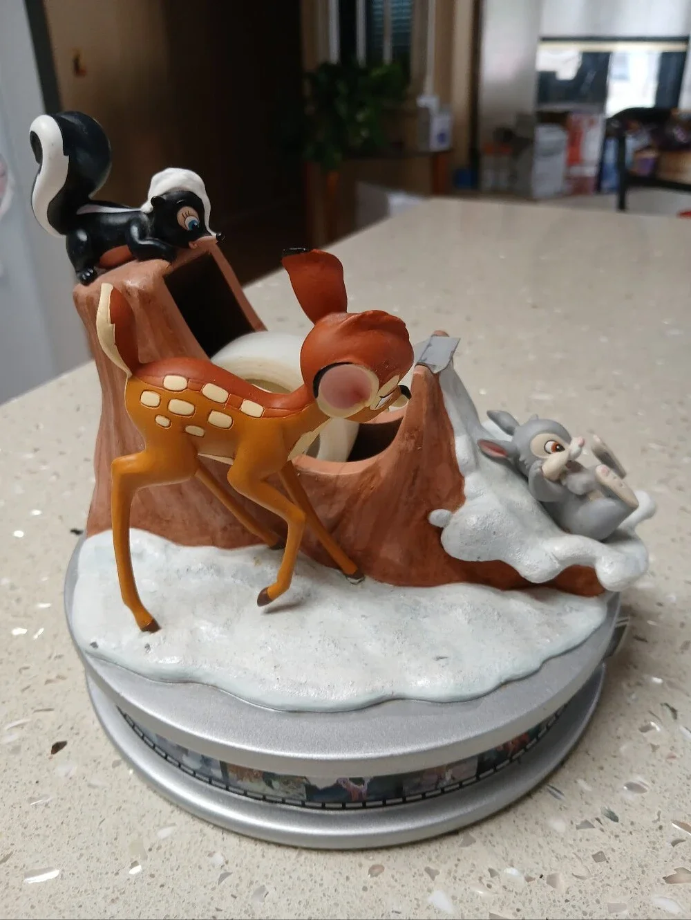 Disney Bambi Tape Dispenser with Brown, Black, White Accents